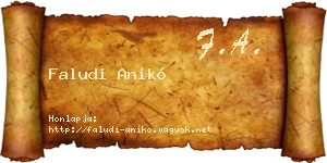 Faludi Anikó névjegykártya