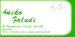 aniko faludi business card